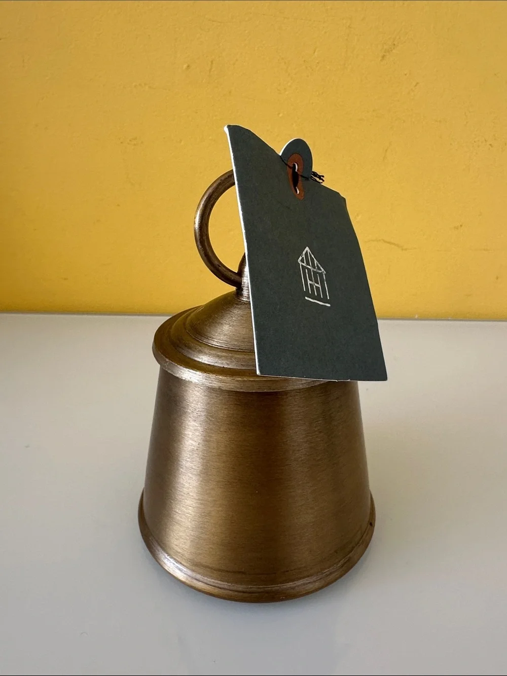 Hearth & Hand Brass Bell Jar Candle Cypress and Santal - Metallic Gold 4.6 Oz